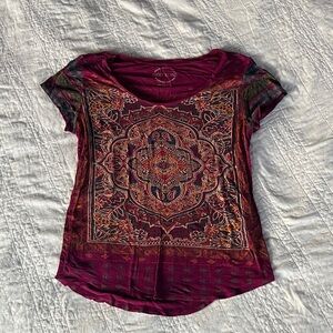 Lucky Brand Mandala Paisley Tee